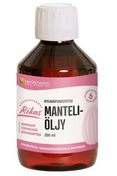 Bertil's Health Kylm&auml;puristettu Rikas Manteli&ouml;ljy