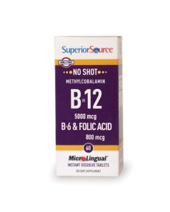 SuperiorSource B12-VITAMIINI | metyylikobalamiini 5000 µg-B6-foolihappo 800 µg
