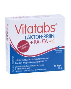 VITATABS LAKTOFERRIINI+RAUTA+C 40 KAPS