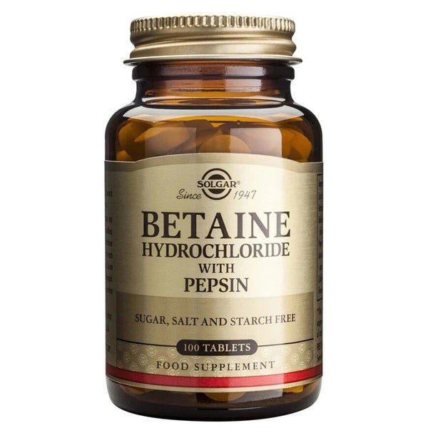 Betaiinihydrokloridi + pepsiini -suolahappo