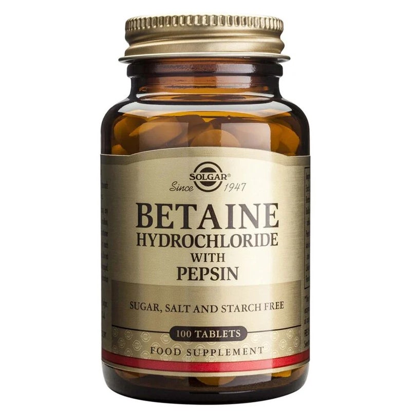 Betaiinihydrokloridi + pepsiini -suolahappo