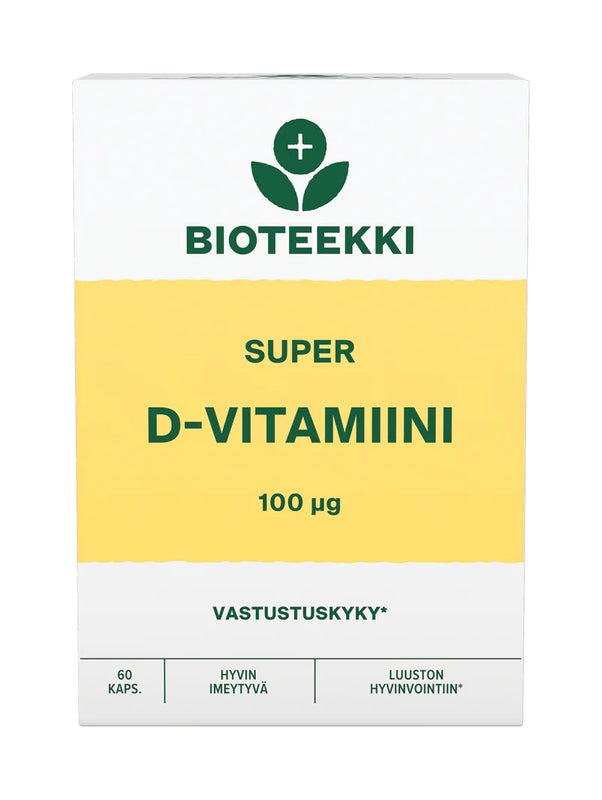 Bioteekki Super D-vitamiini 100 &micro;g