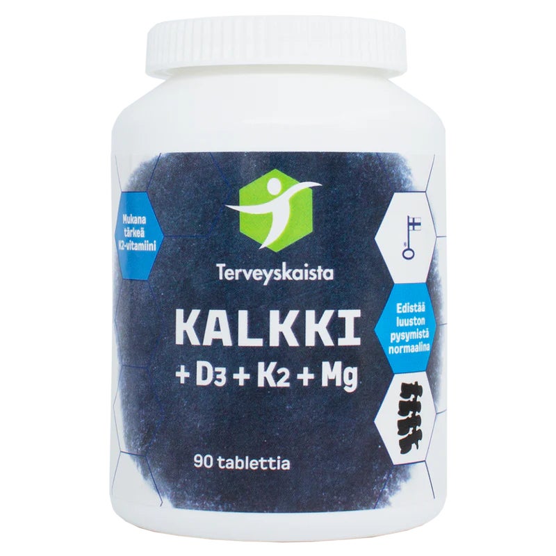 Terveyskaista Kalkki + D3 + K2 + Mg