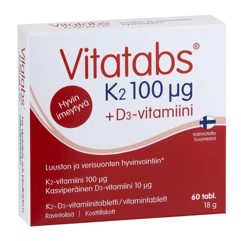 Vitatabs K2 100 &micro;g + D3- vitamiini